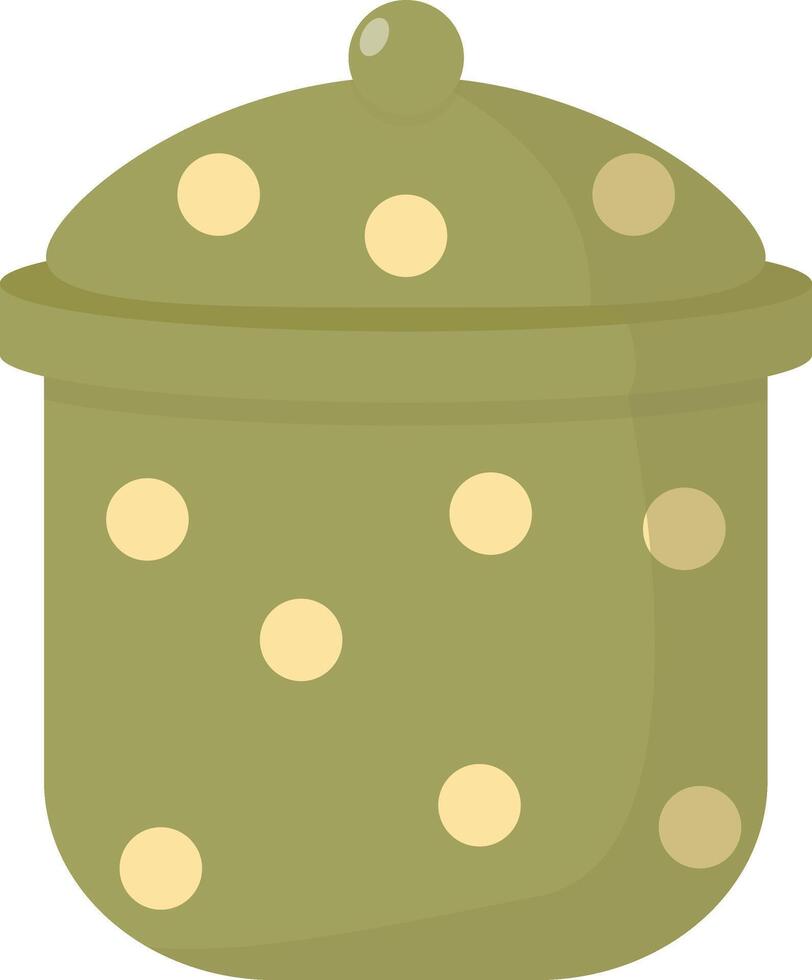 Green Polka Dot Teapot vector