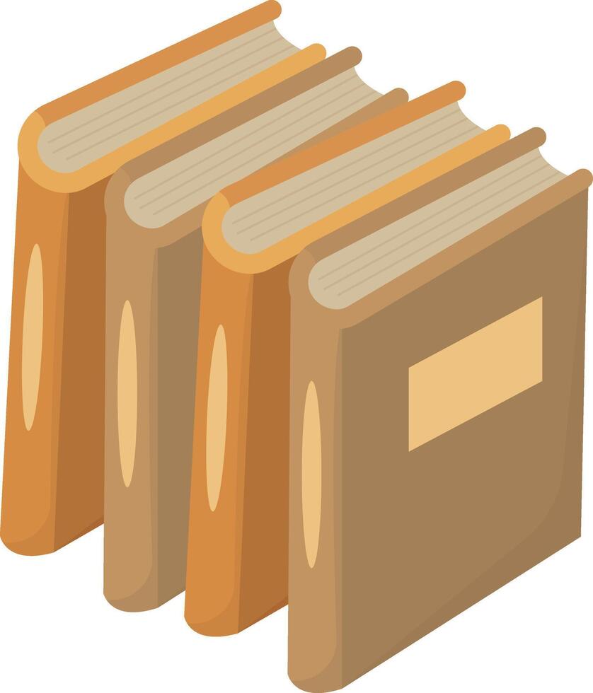 Brown Book Stack vector