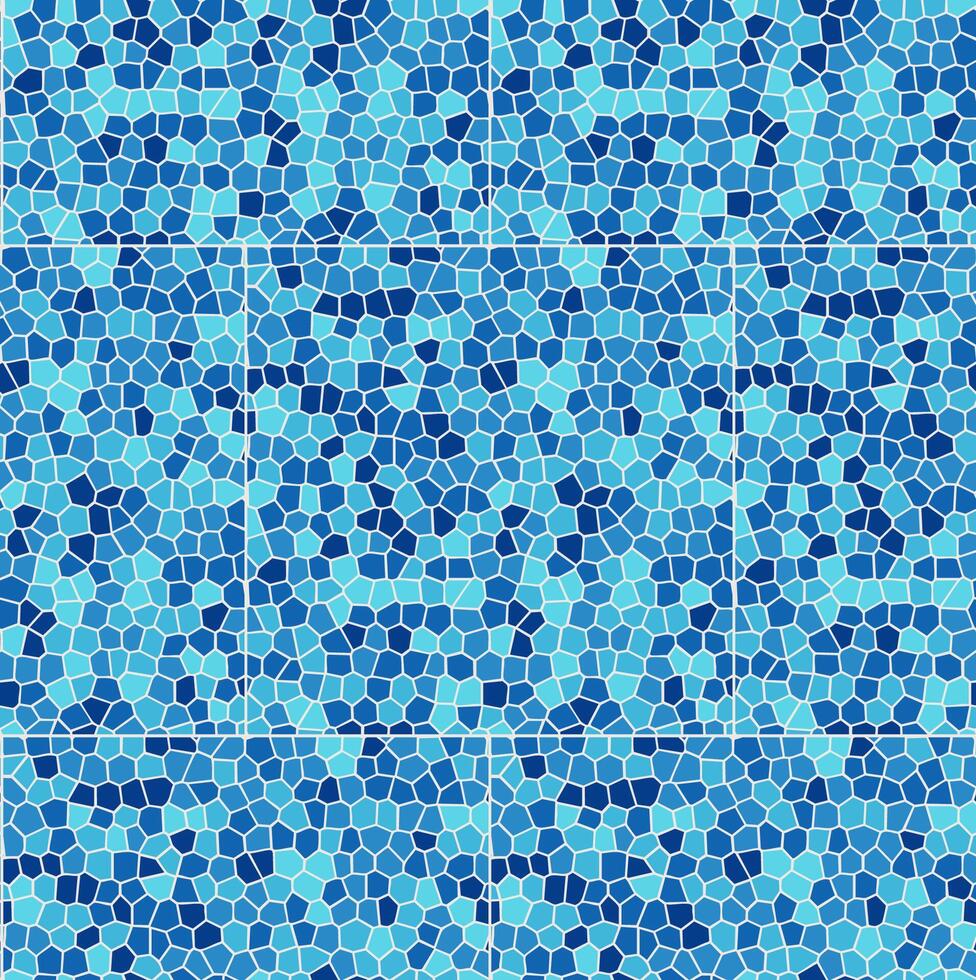 Sea blue pattern Greek mosaic tile texture background Rome ancient ornament. Italian circular stone wave border illustration. Vintage Mediterranean radial pavement decor. vector