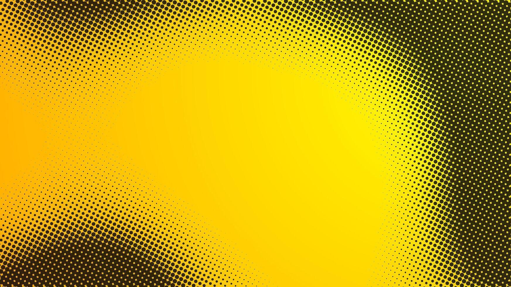 Yellow and black halftone abstract pattern with paint splash. Brush spray scratch in comic banner effect with graphic strokes. Friday design with rough wall dots and grunge frame elements. vector