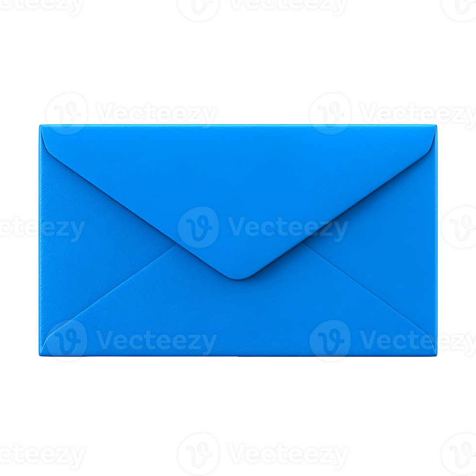 A vibrant blue envelope ready for mailing a message or important document png