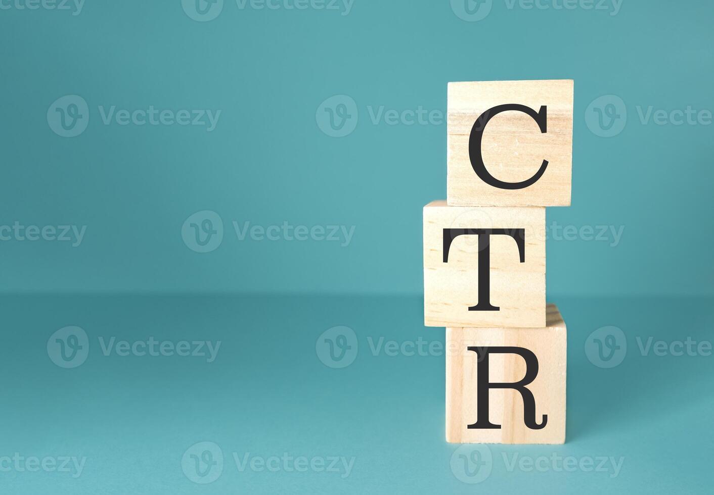 Three wooden blocks stacked on top of each other CTR photo
