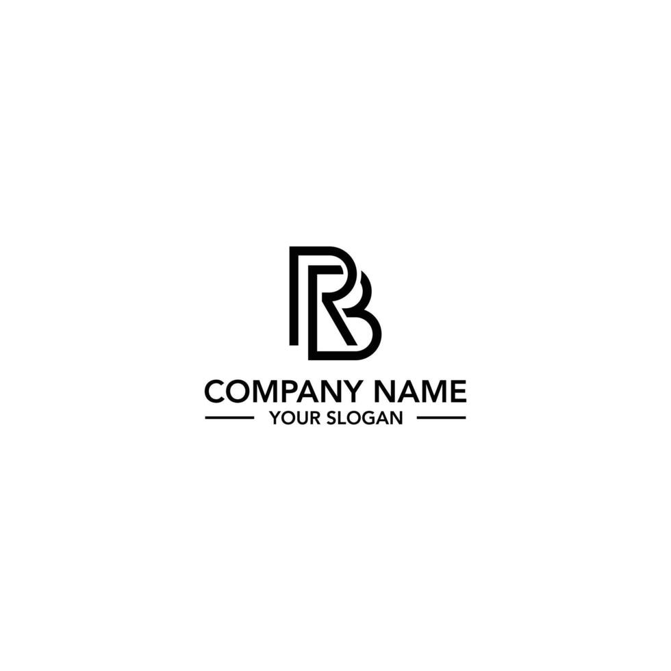 letter r and letter b logo vector