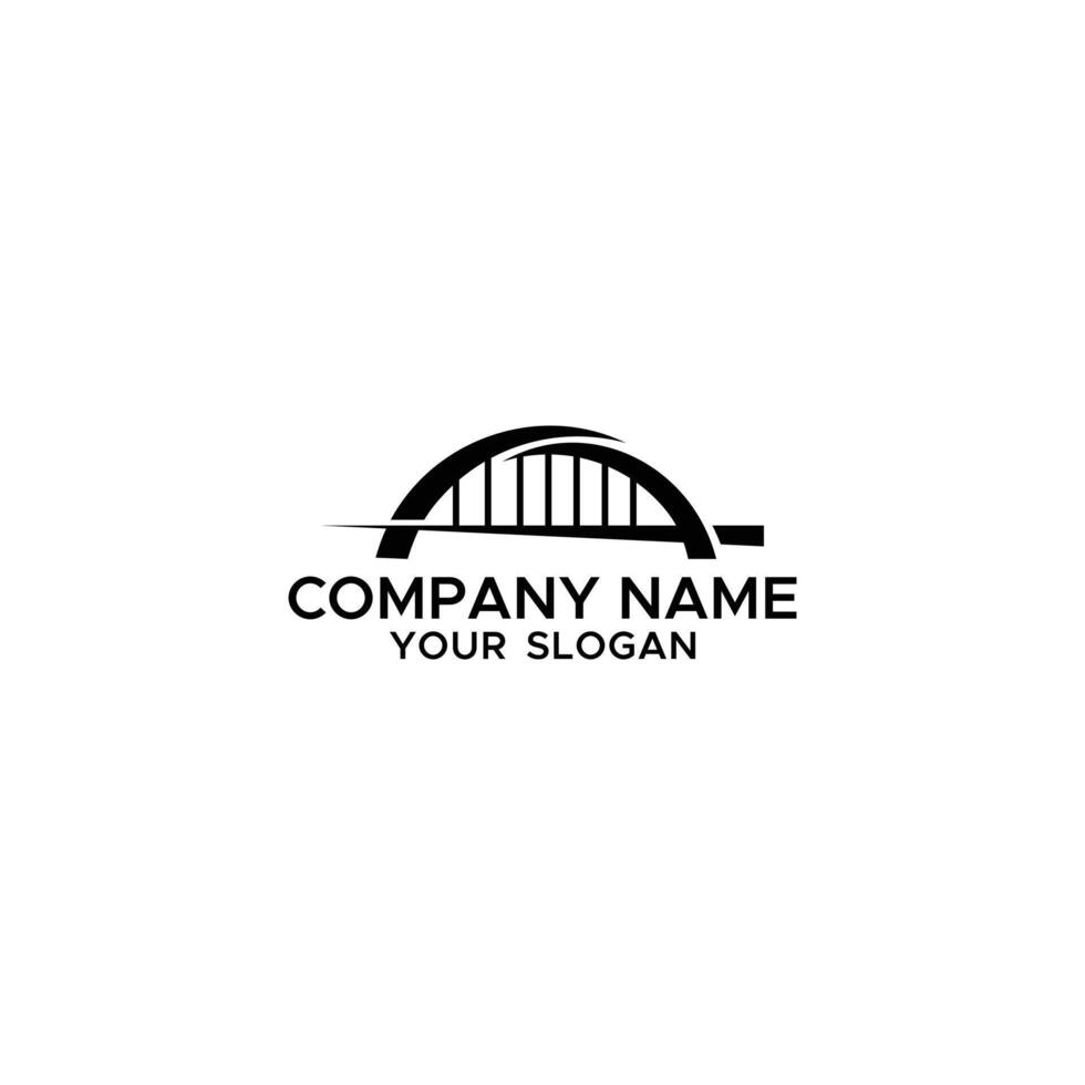 simple logo designs of bridge vector