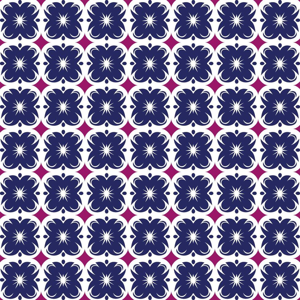 Retro Seamless Pattern with Hand-Drawn Floral Motifs for Vintage Art, Seamless Backgrounds with Mosaic and Craft Pattern Styles vector