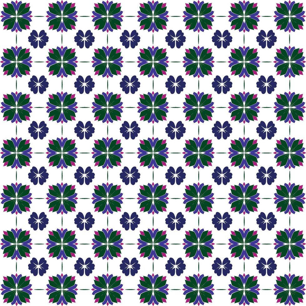 Eye Catching Seamless Floral Pattern with Small Decorative Flowers for Gift Wrap and Accessories, Playful Seamless Floral Pattern with Bold Shapes and Ethnic Elements for Fabric Prints vector