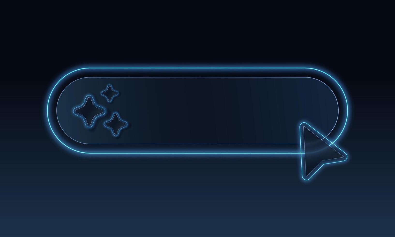 Machine learning artificial intelligence search and generation button. vector
