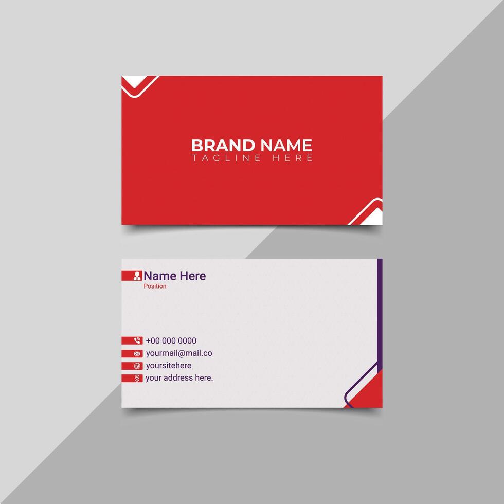Clean professional business card template vector