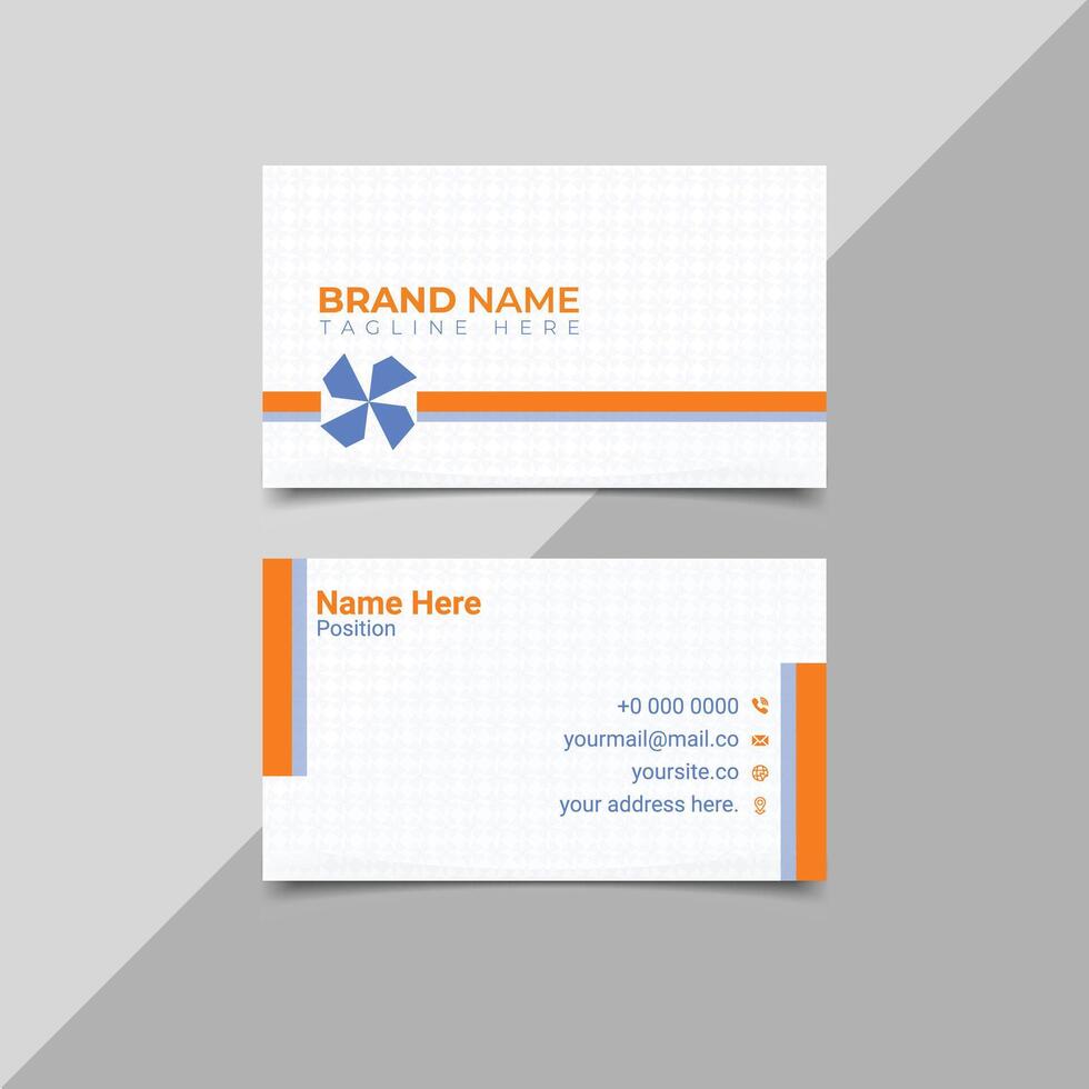 Clean Corporate business card design template vector