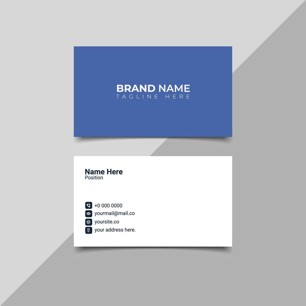 Corporate business card design template vector