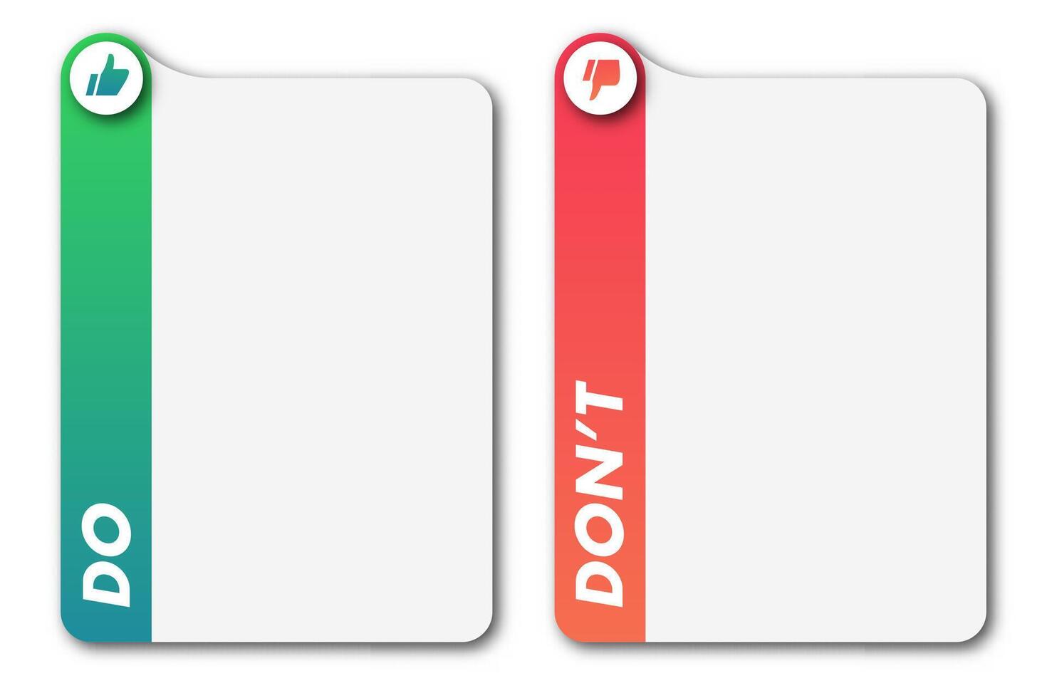 Do and dont infographic template frame for design project, banner vector