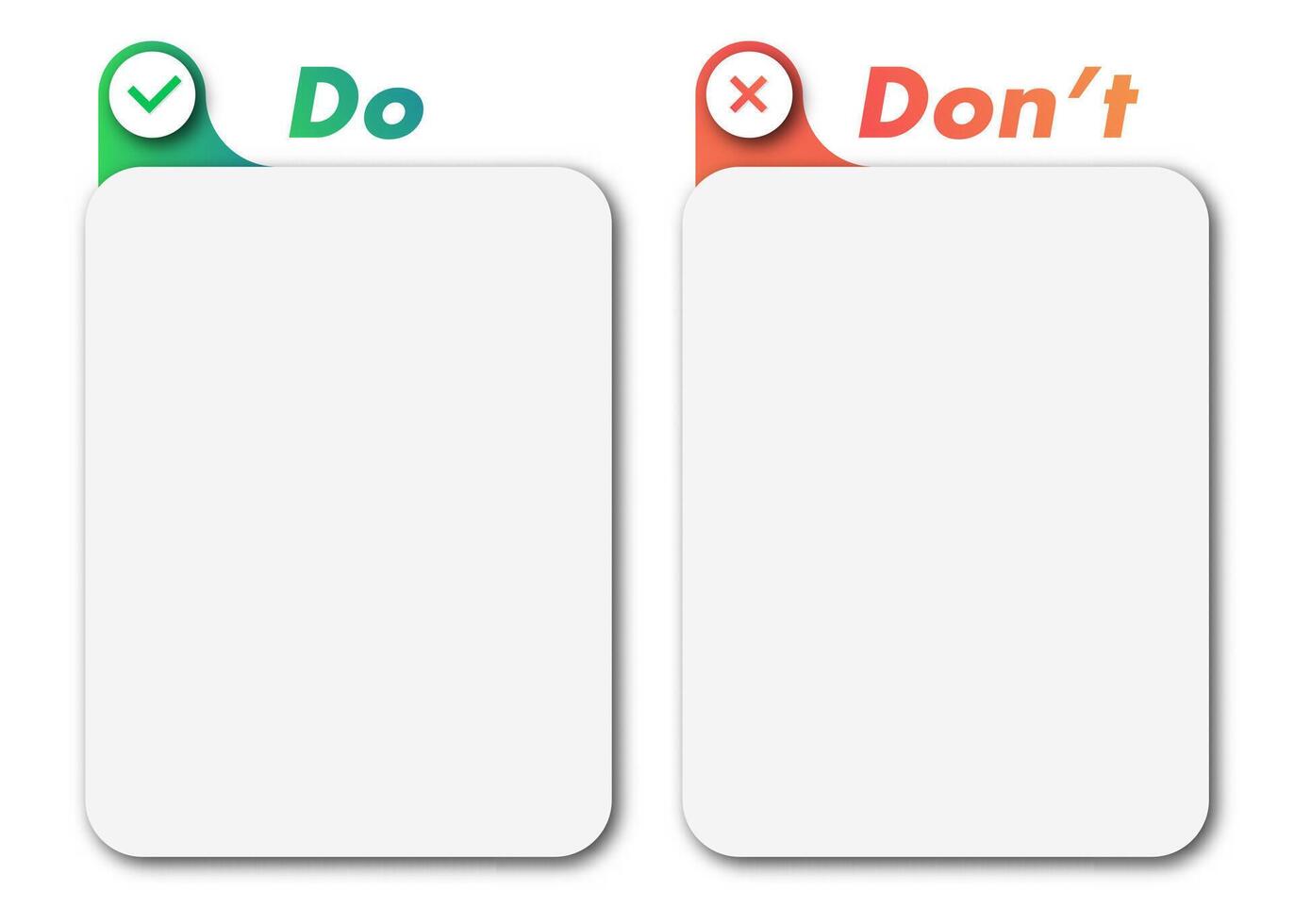 Do and dont frame template modern style vector