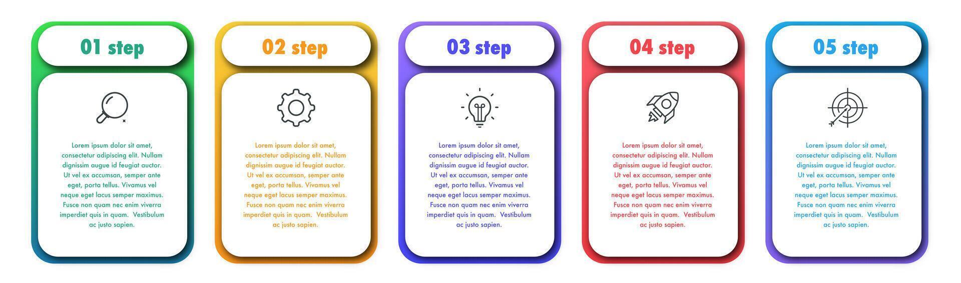 Bullet points numbersfrom 1 to 5 list markers vector