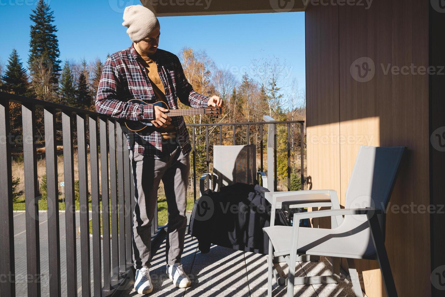 Tuning into nature through strings and strums. photo
