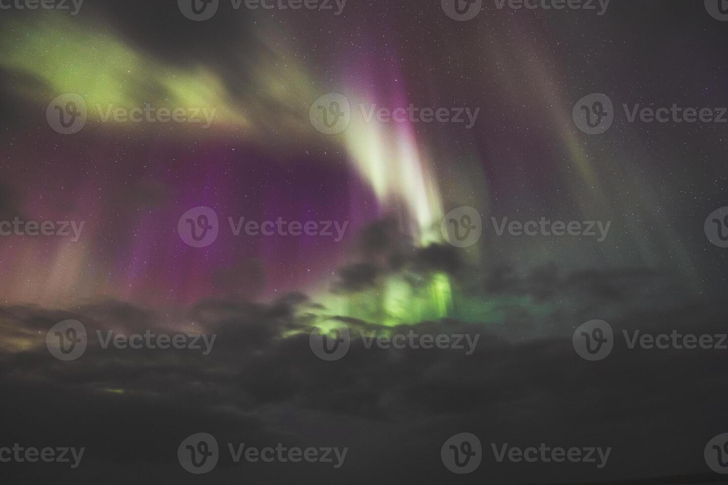 Aurora borealis over Snaefellsnes peninsula photo