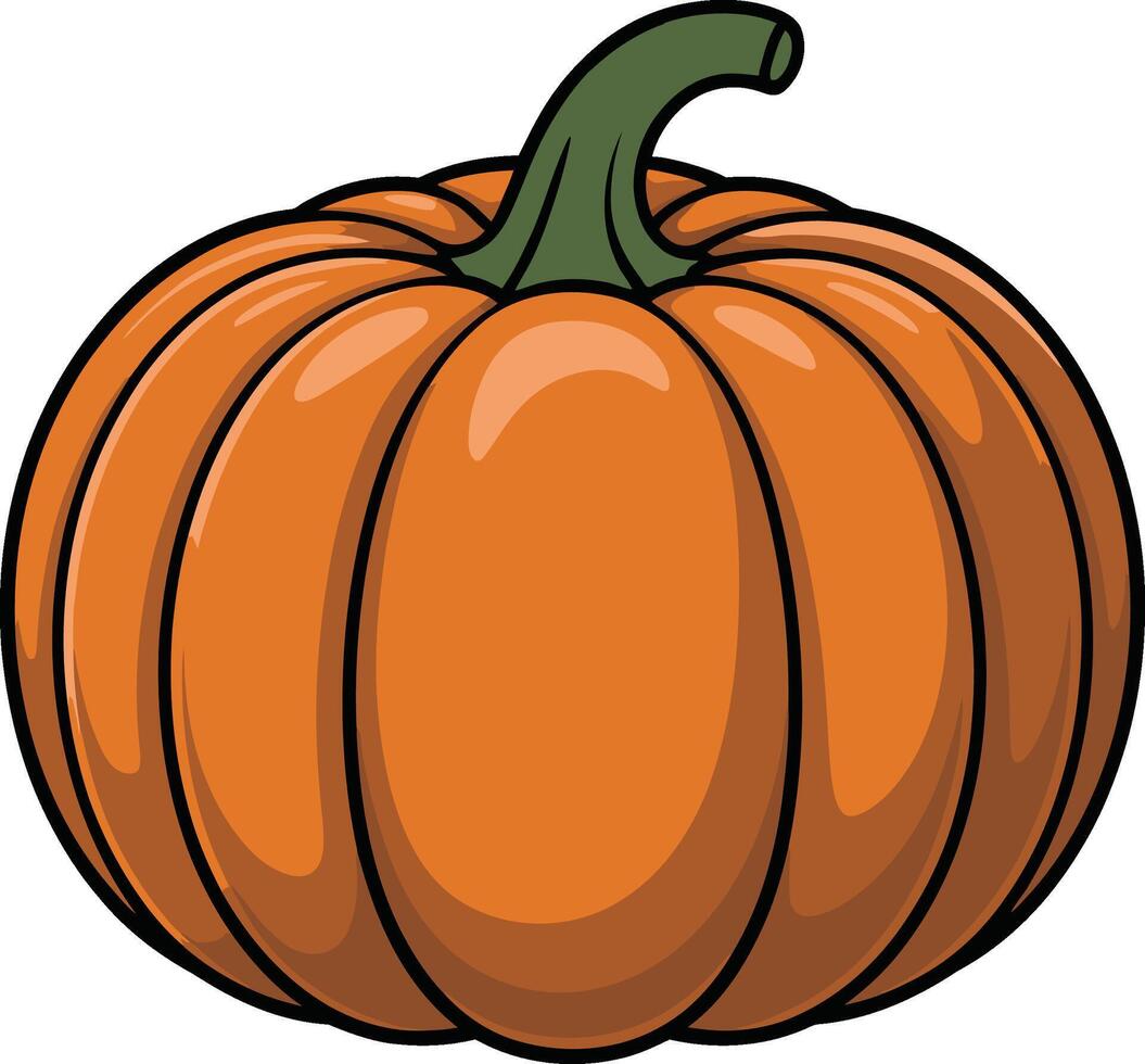 An orange pumpkin on a white background vector