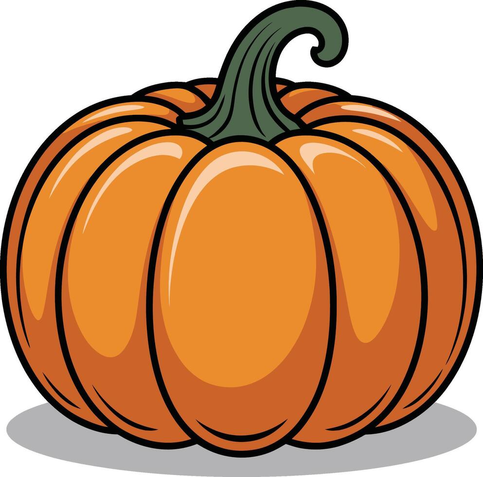 A cartoon pumpkin on a white background vector
