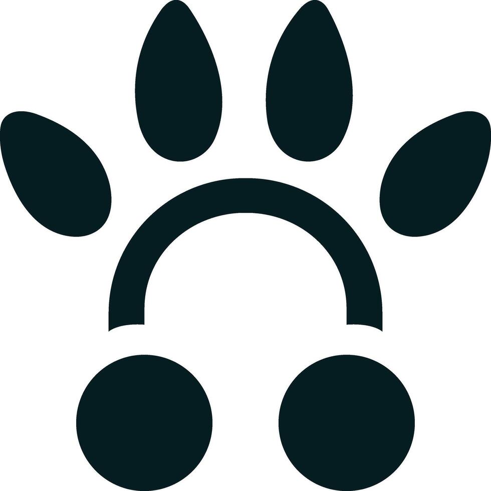 Stylized Paw Print Logo for Pets vector