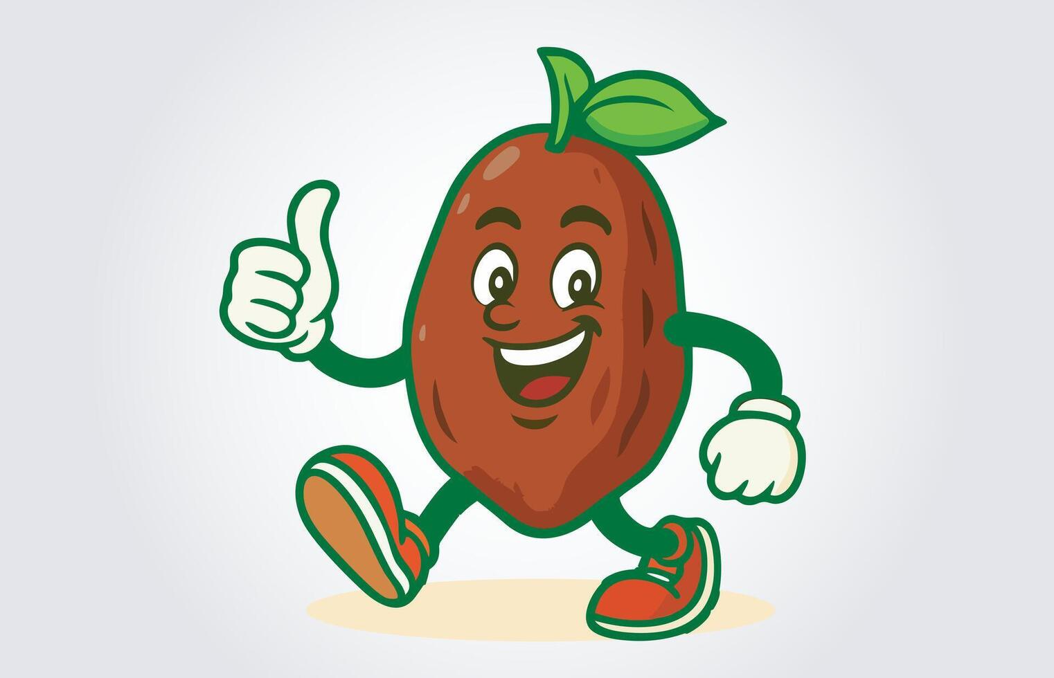 Date Mascot Cartoon Character Logo Template vector