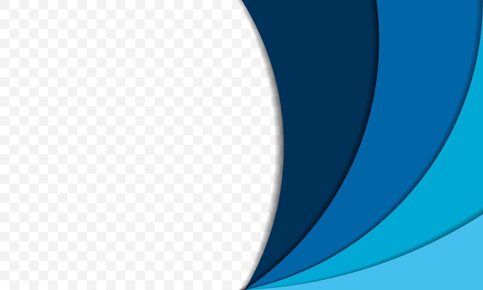 abstract background with a paper cut style. gradient of blue tones with wavy shapes and a drop shadow effect for banners, posters, presentations, websites, and advertising. vector