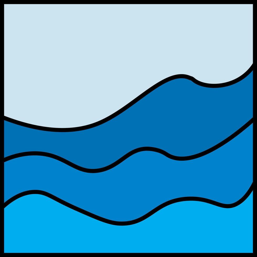 blue abstract waves design illustration vector