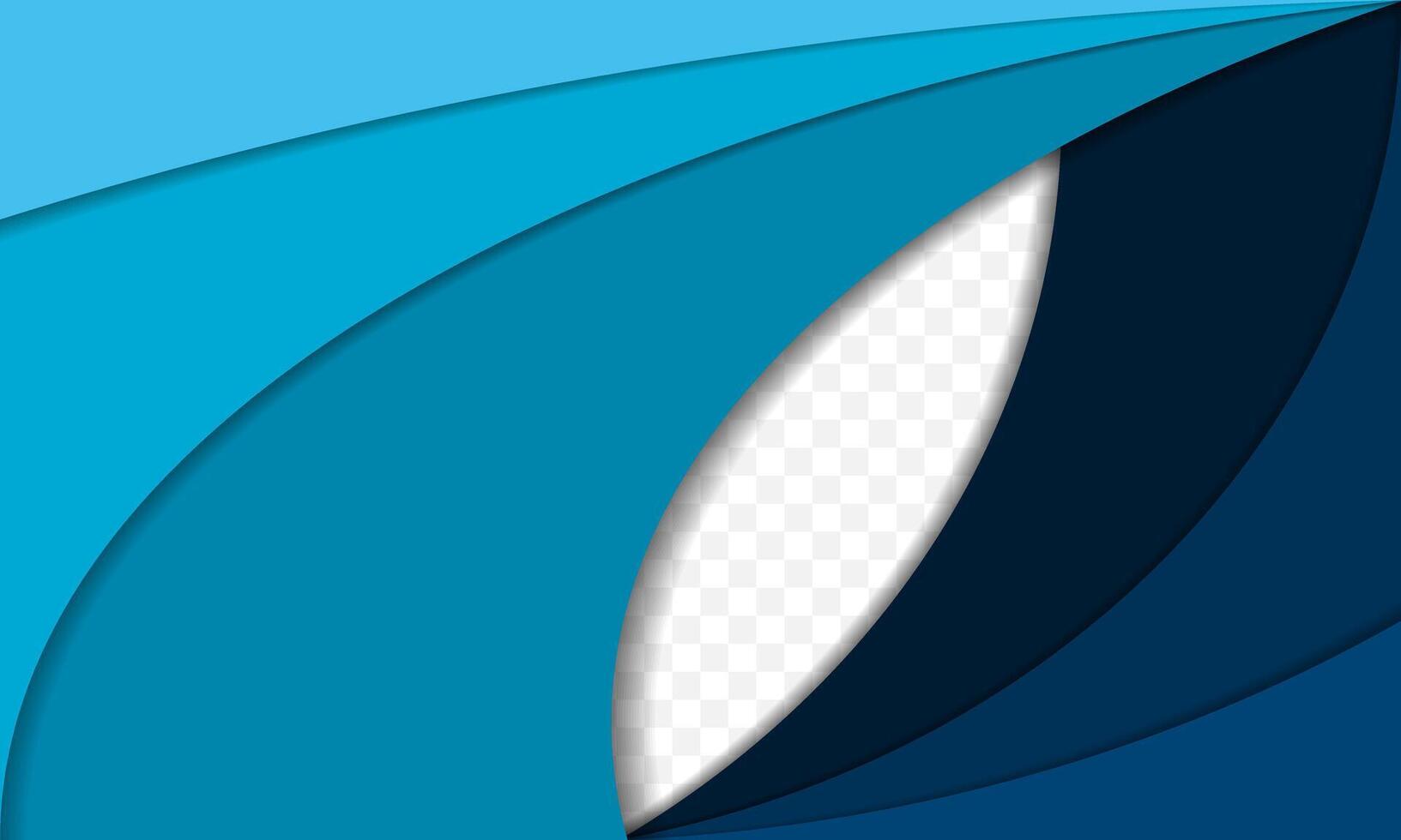 blue wave paper cut shape eye abstract background for website headers, banners, posters, and presentation templates. vector