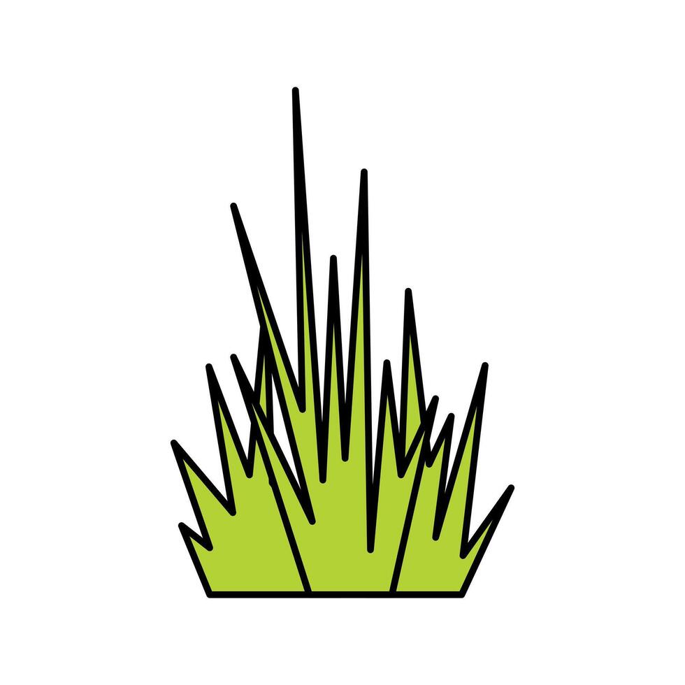 green grass icon flat illustration vector