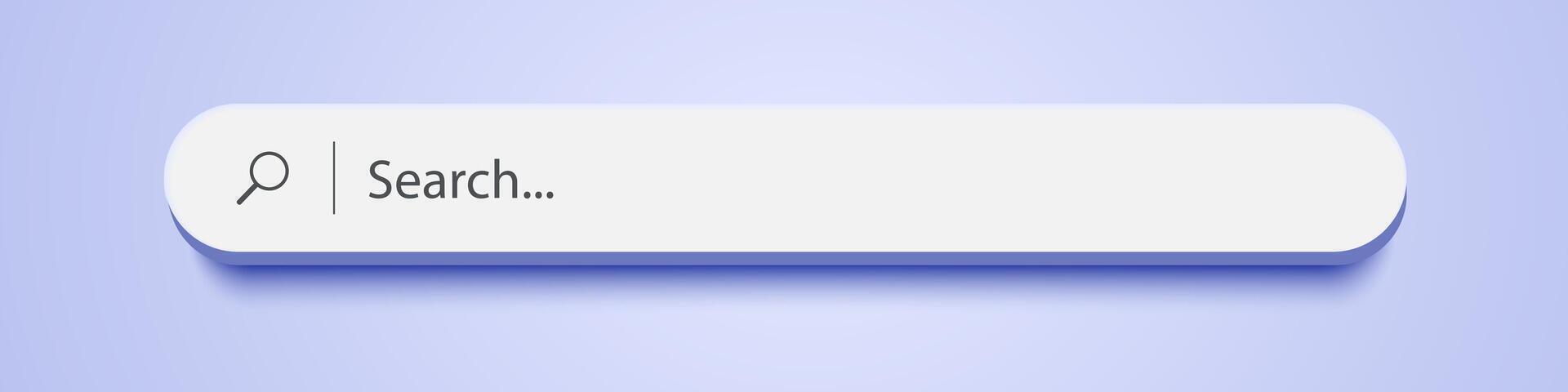 3d search bar Internet browser engine on purple background vector