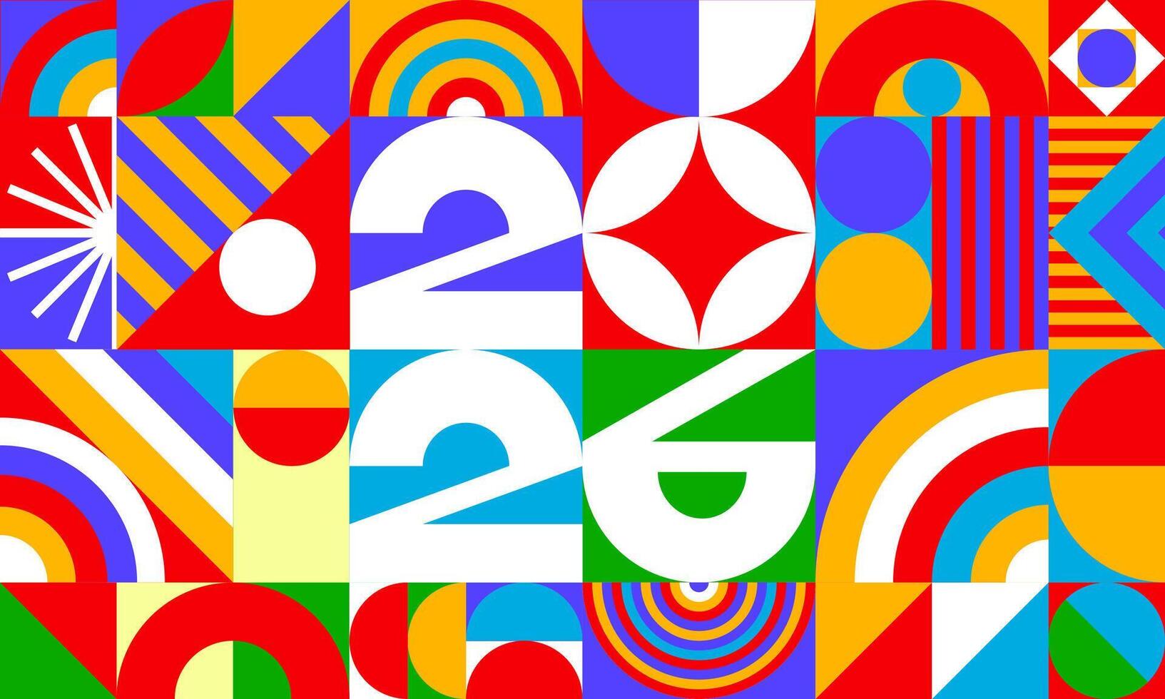 Colorful geometric pattern design vector