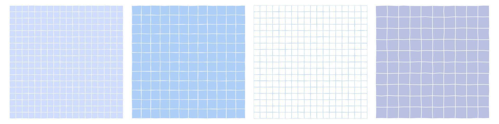Geometric seamless pattern collection light grid vector