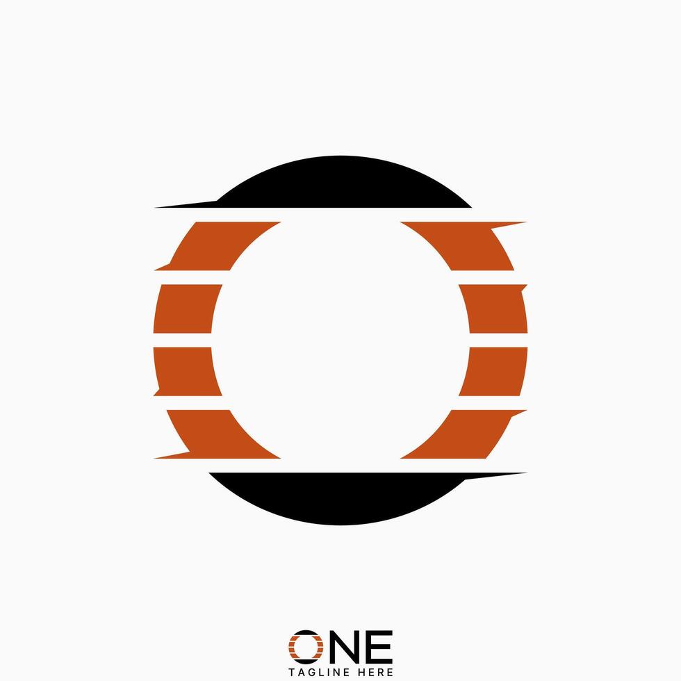 initial O font cut cutting stripes pattern style brand to speed fast monogram vector