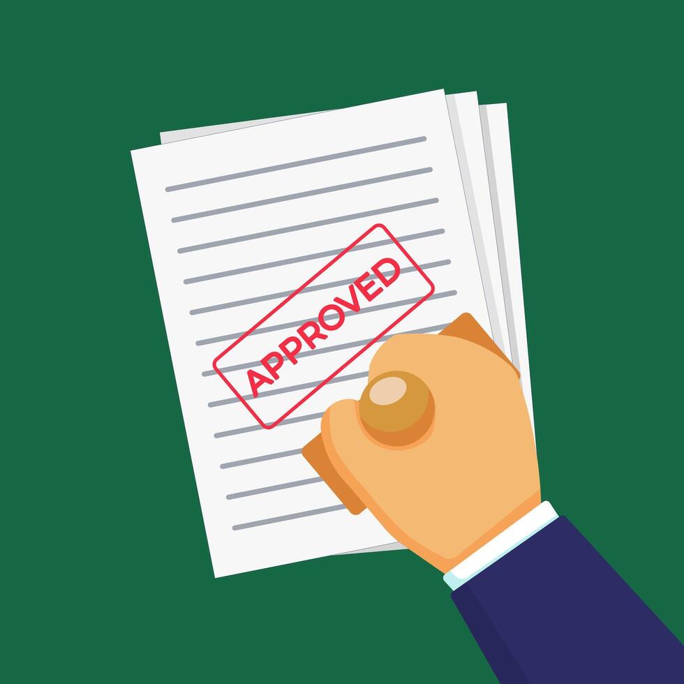 Approved Document Stamp Illustration vector