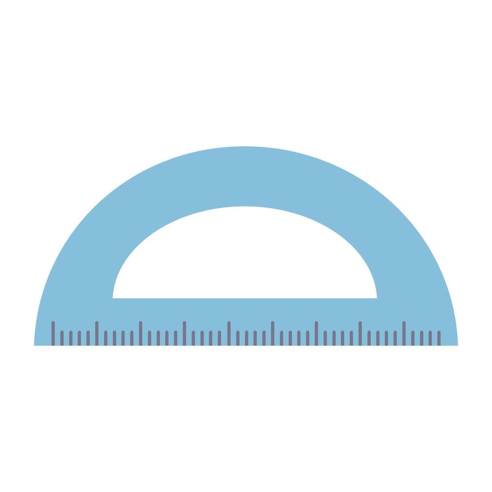 Flat Illustration of Protractor Icon vector