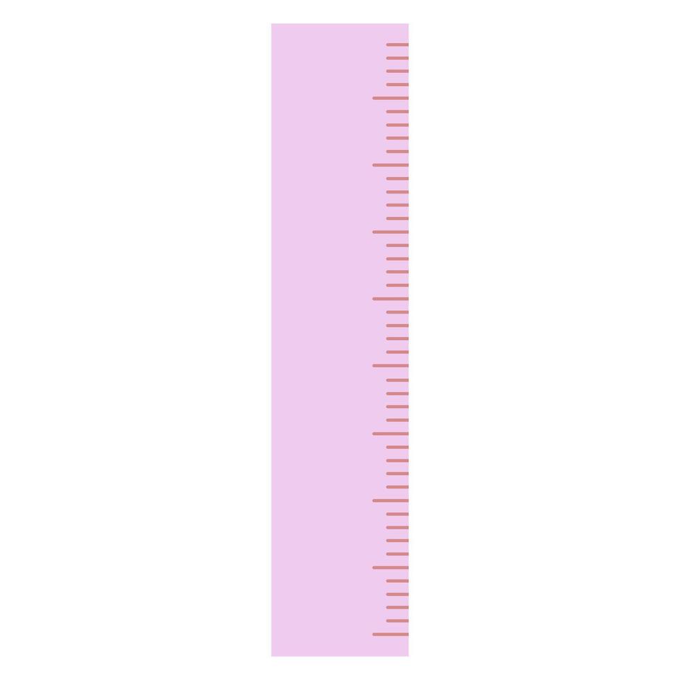 Flat Illustration of Pink Ruler vector