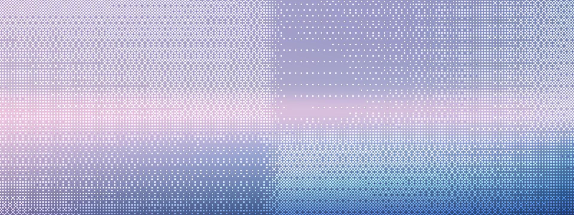 Pixel mosaic background with abstract square pattern. Gradation effect from purple to blue. Halftone texture in digital style. illustration. vector