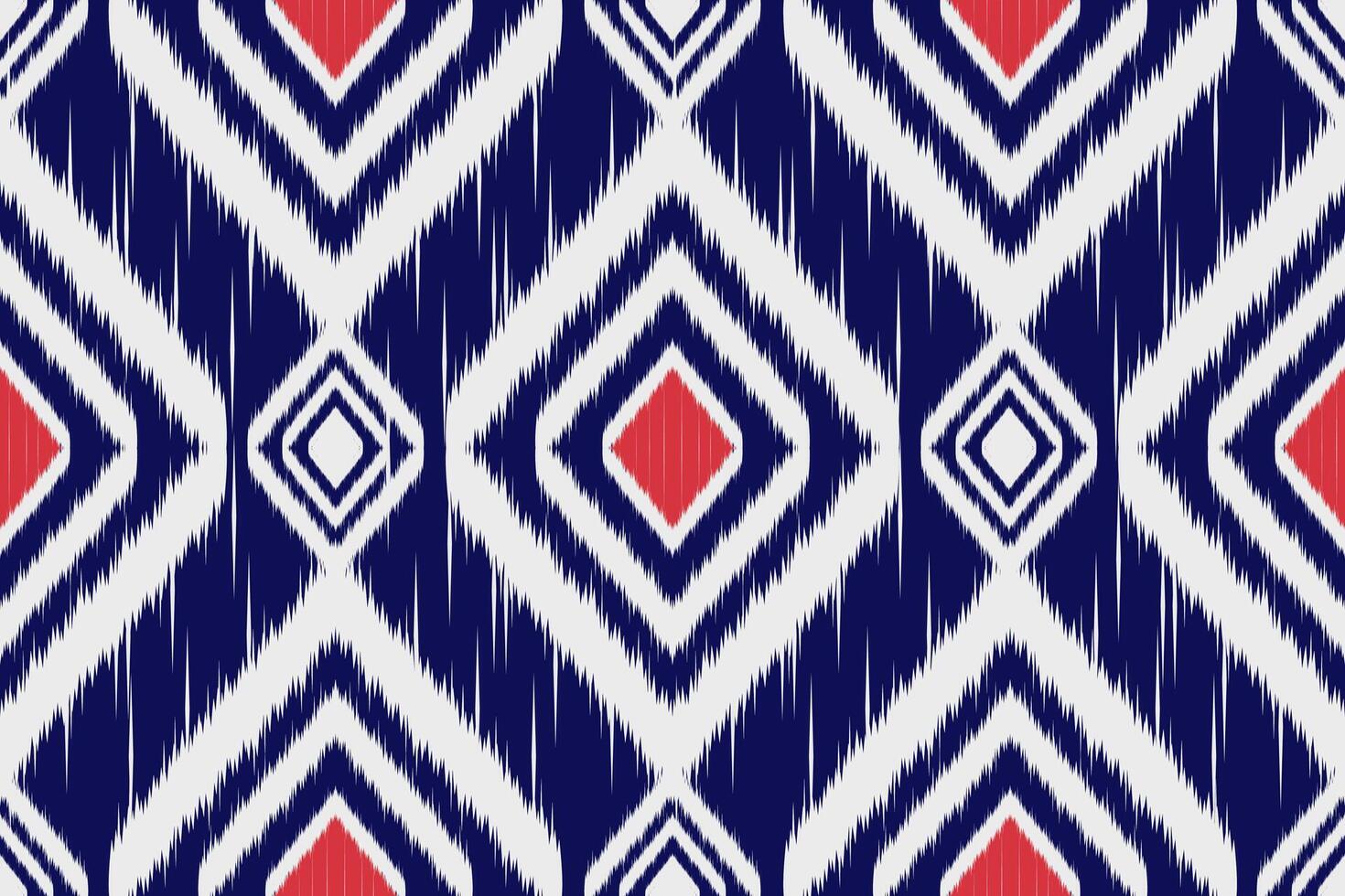 Colorful Abstract geometric Ikat pattern seamless for cloth textile fabric vector