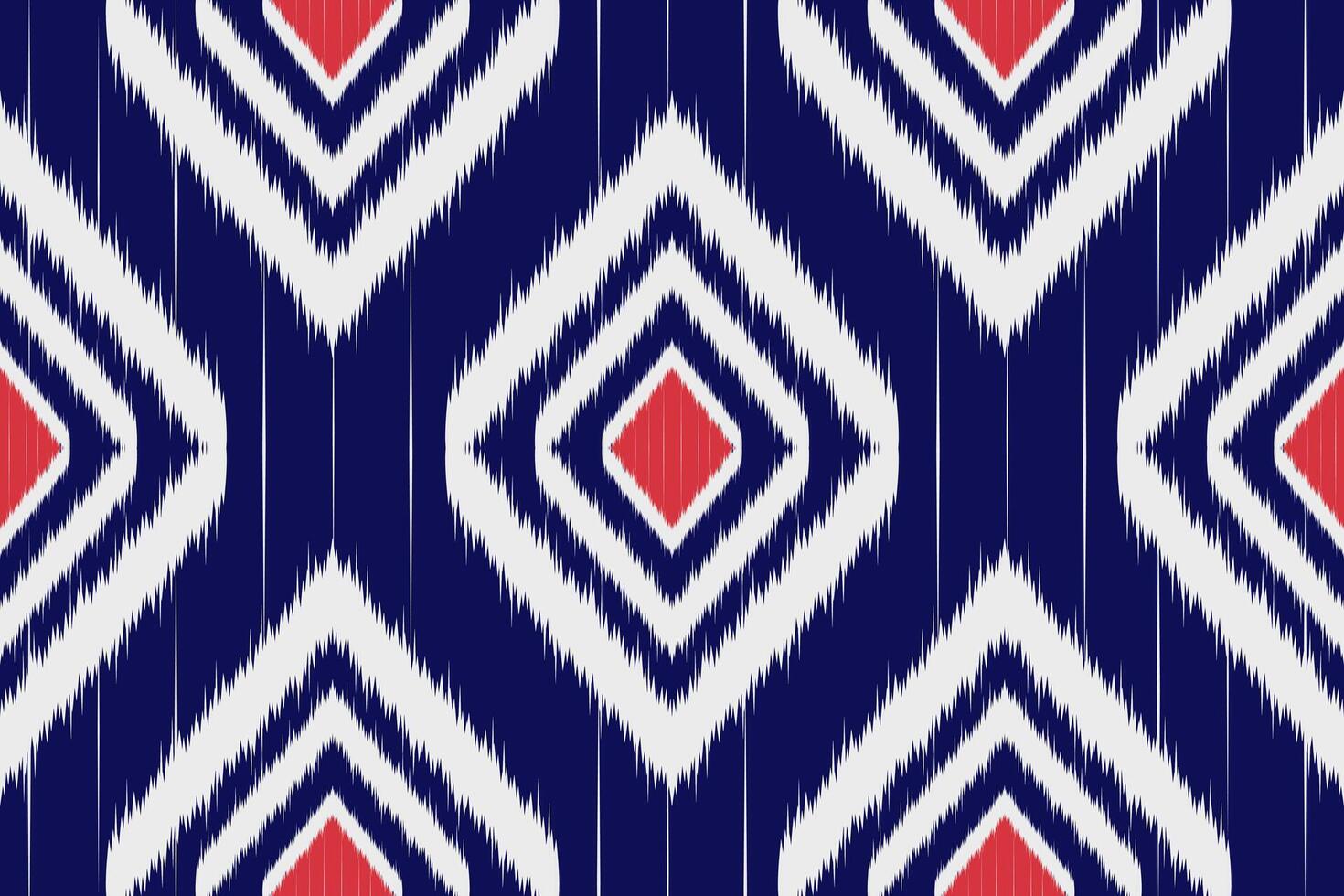 Colorful Abstract geometric Ikat pattern seamless. vector