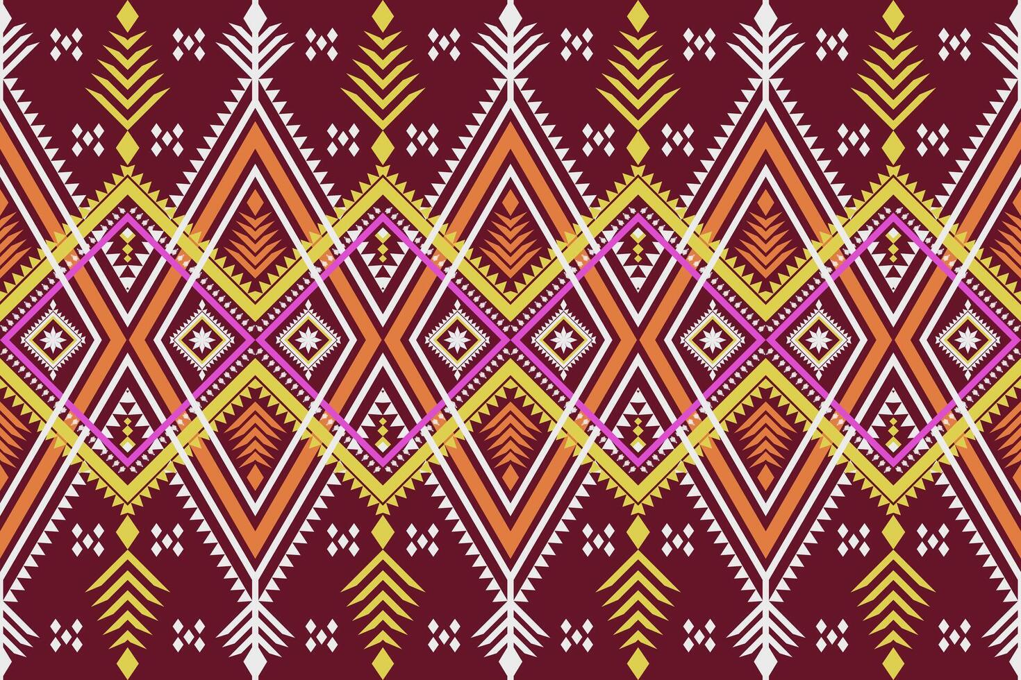 Colorful geometric textile pattern vector