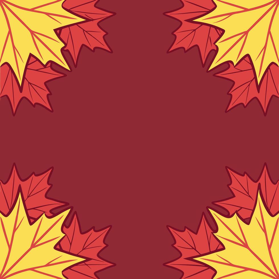 Maple Leaves Frame for Canada Day Celebration Design Background vector