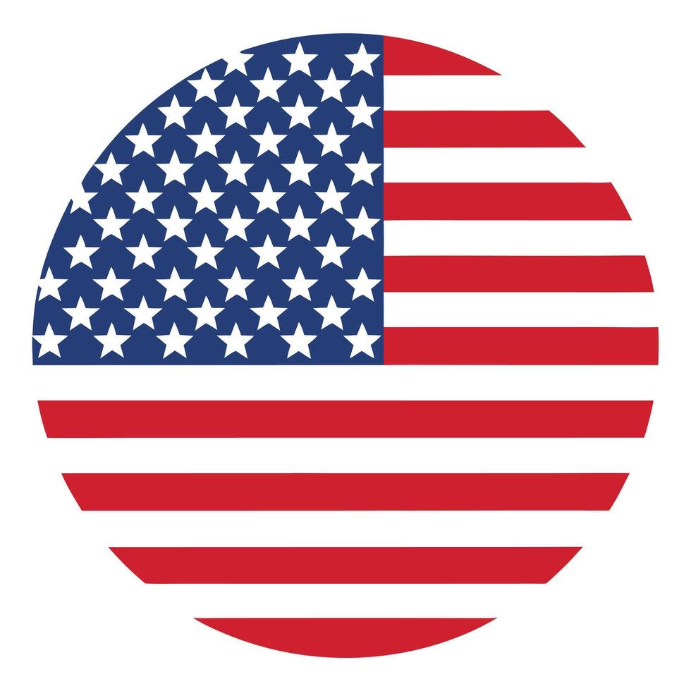 USA Independent Day Circular Design with American Flag Symbol for Fourth of July vector