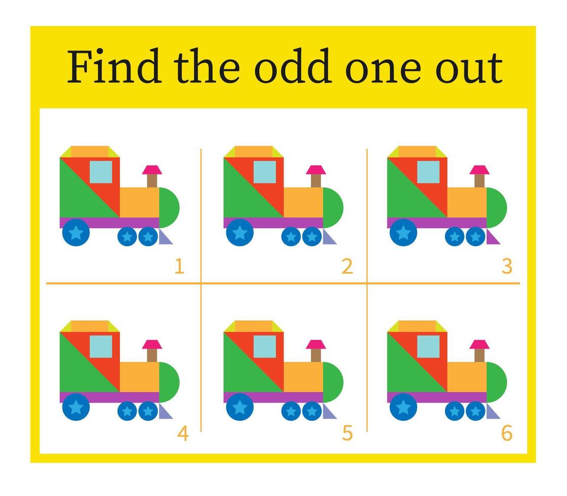 Puzzle game for children. Task for development of attention and logic. vector
