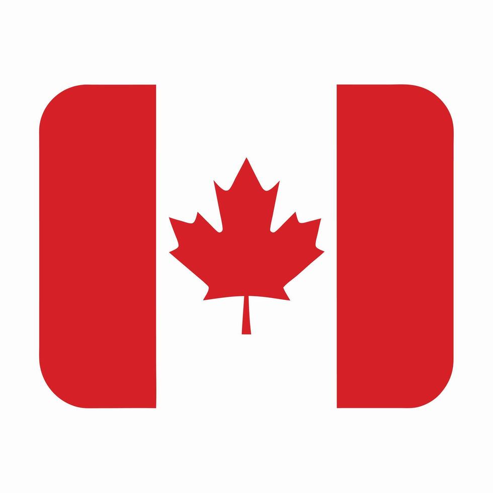 Red Maple Leaf on Canada Flag Illustration for Canada Day Celebrations vector