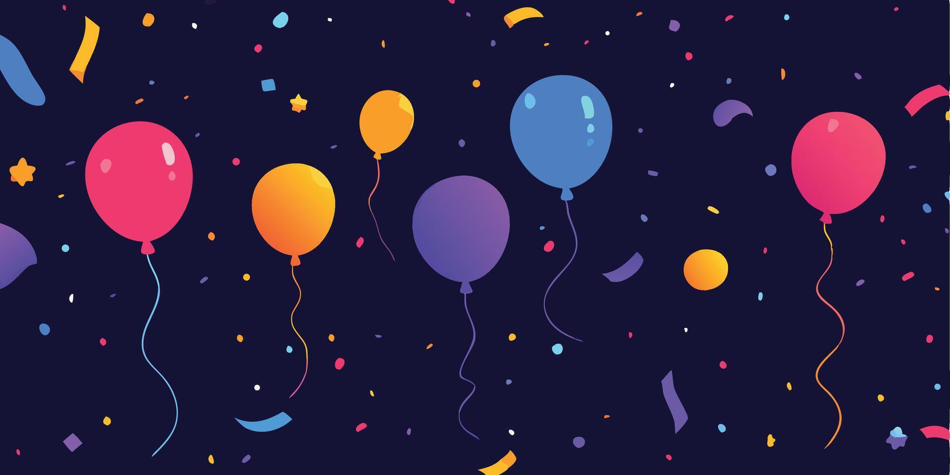 Vibrant Balloon Celebration Festive Background for Parties Events vector