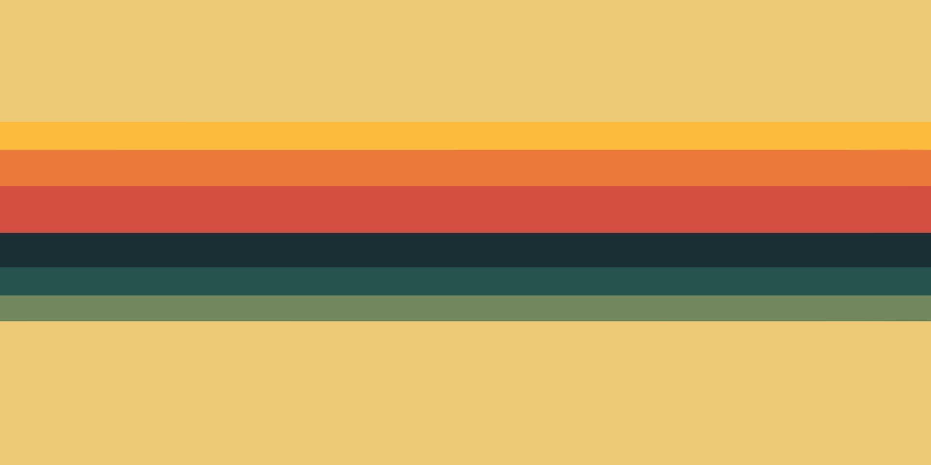 Horizontal Stripe Background Mustard Yellow Orange Teal Gradient Design vector