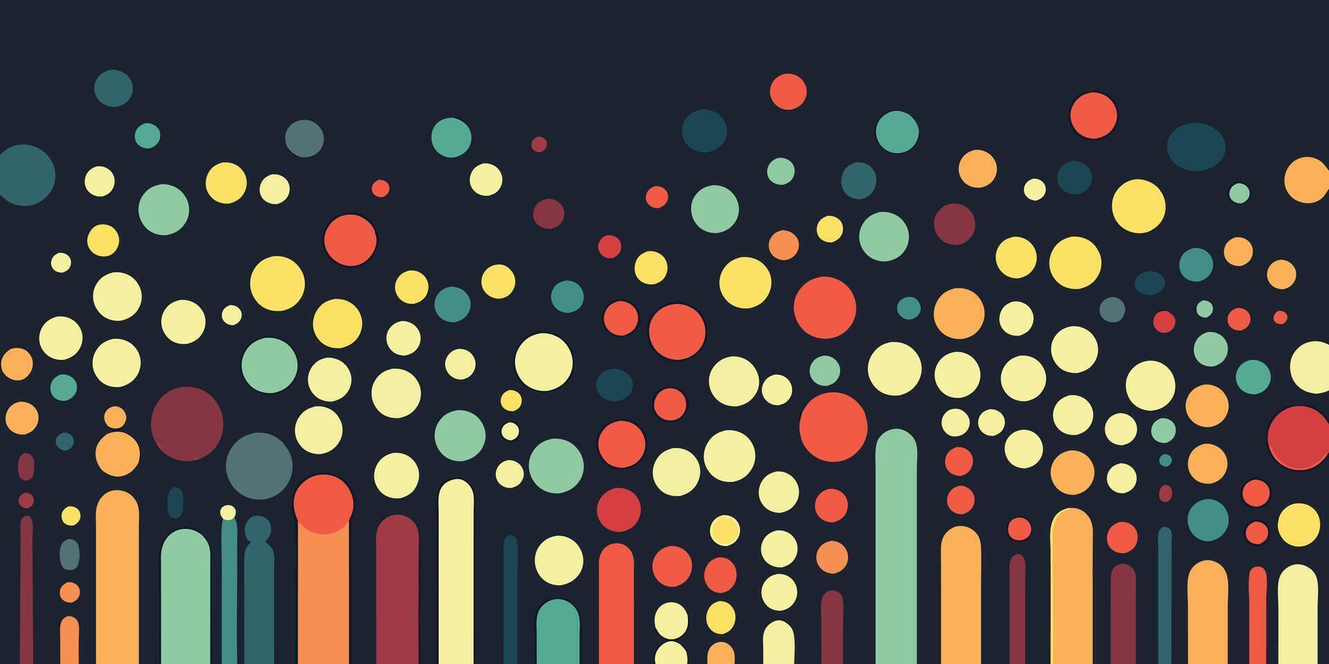Vibrant Abstract Background Colorful Dots and Stripes vector