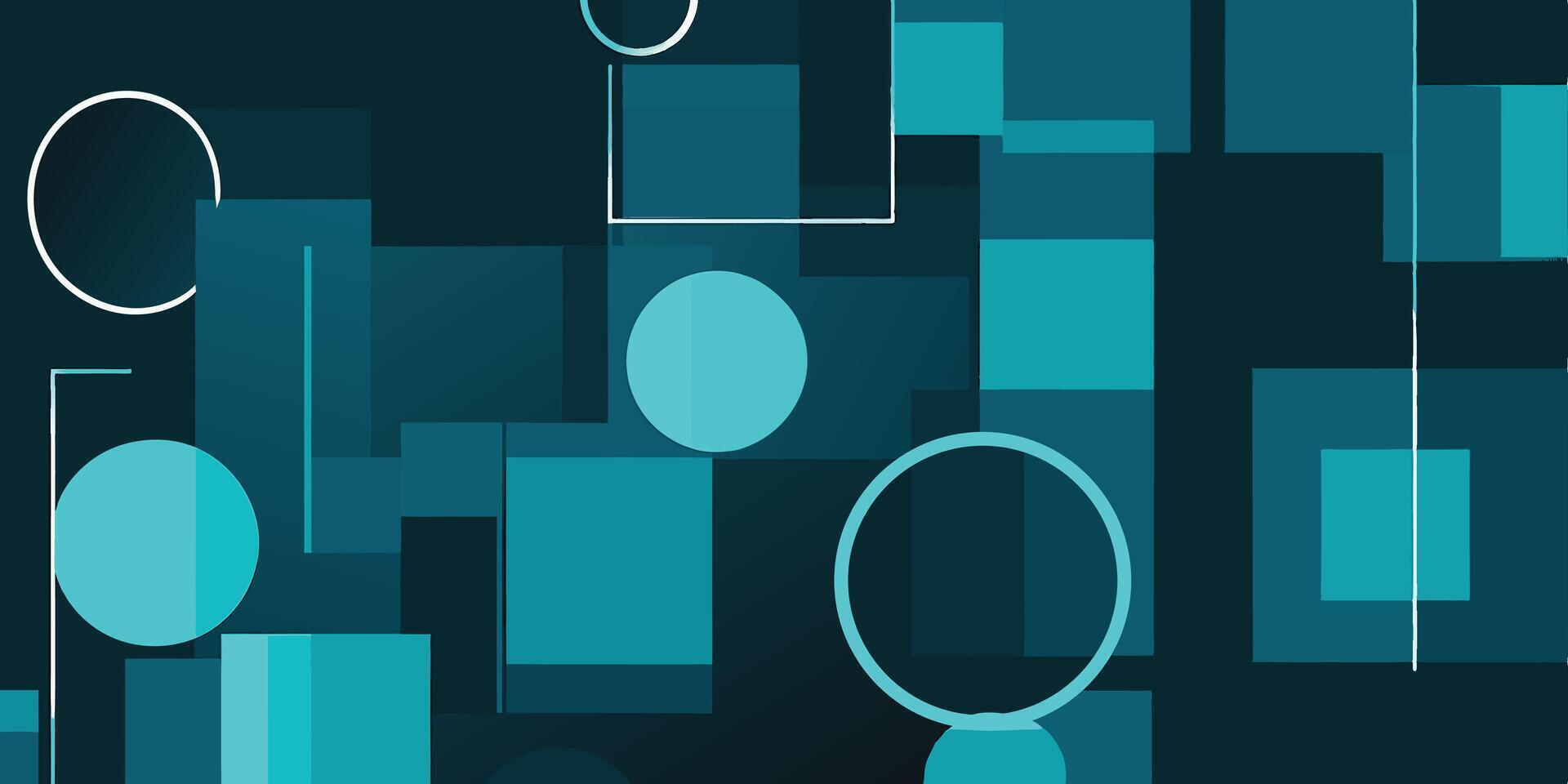 Abstract Teal Geometric Background Shapes Design Background vector