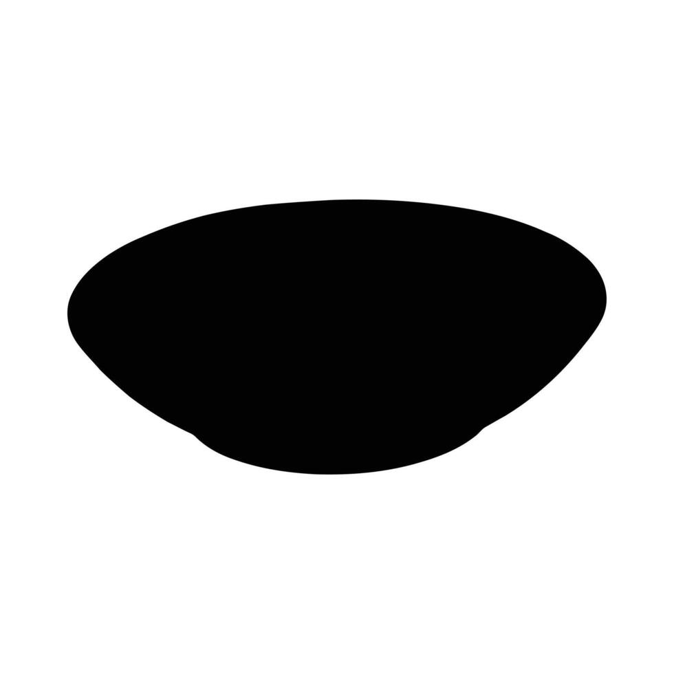 Abstract black shape on a white background minimalist design graphic element isolated vector