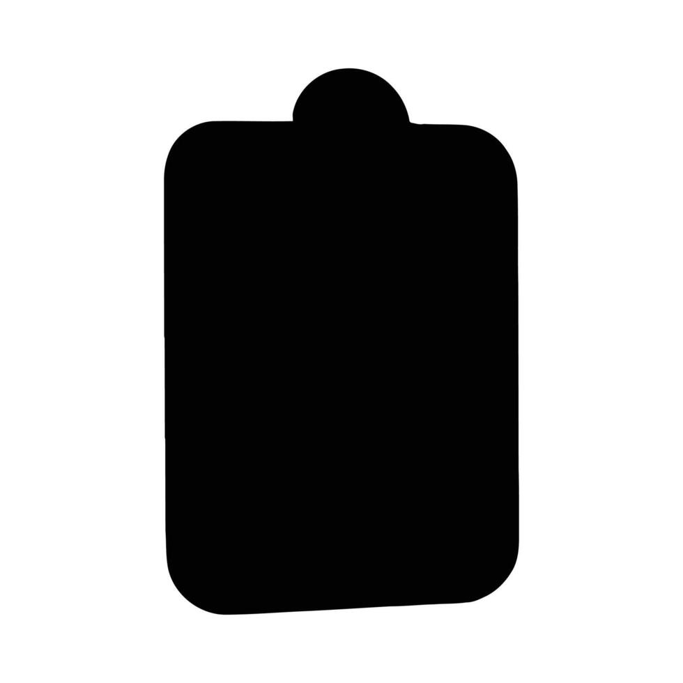 Abstract black rectangle silhouette design with curved edges for modern graphic design elements vector