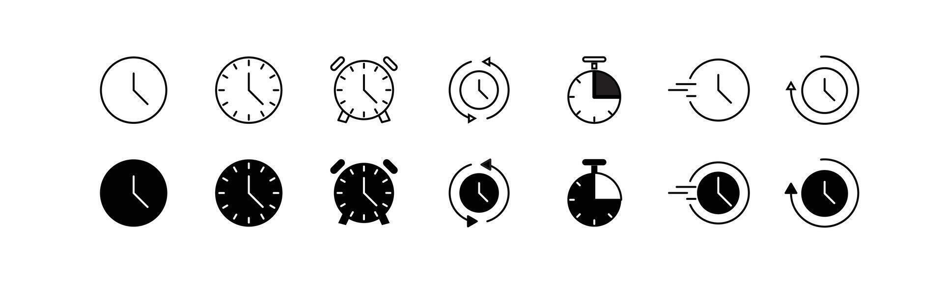 time icon collection vector