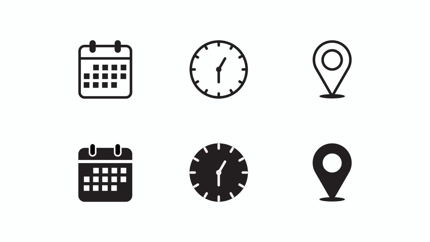 contact icon set for web vector